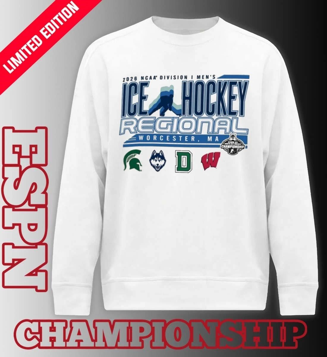 2026 NCAA DI Men’s Ice Hockey Regional – Worcester, MA T-Shirt