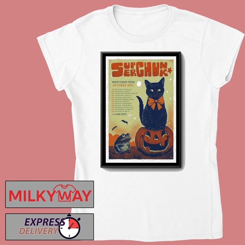 Poster Superchunk Oct West Coast Tour 2025 shirt