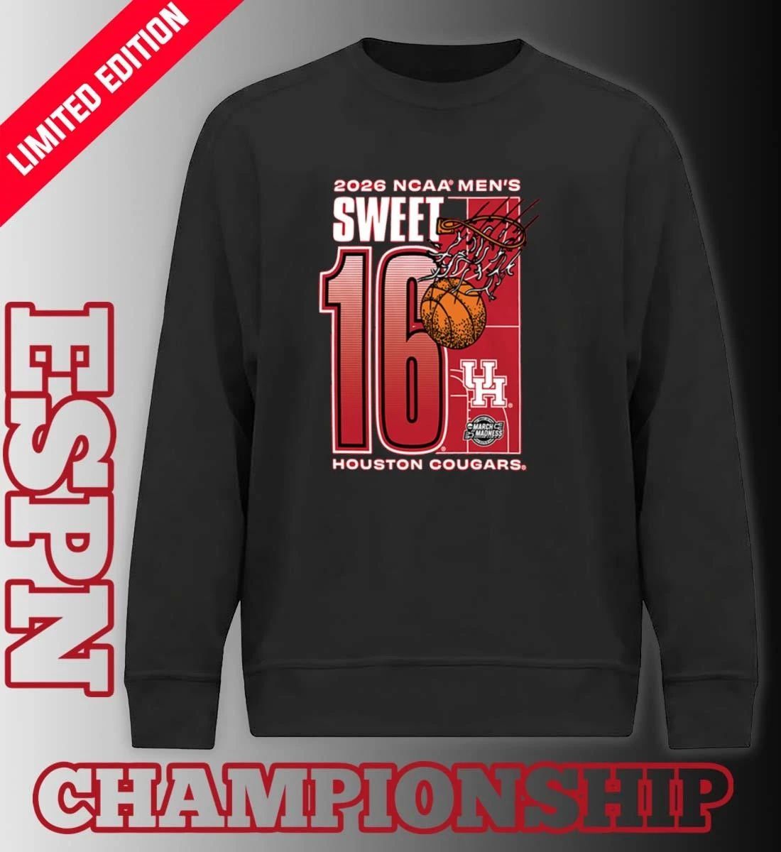 Houston Cougars 2026 NCAA March Madness Sweet 16 Bound Net Shirt