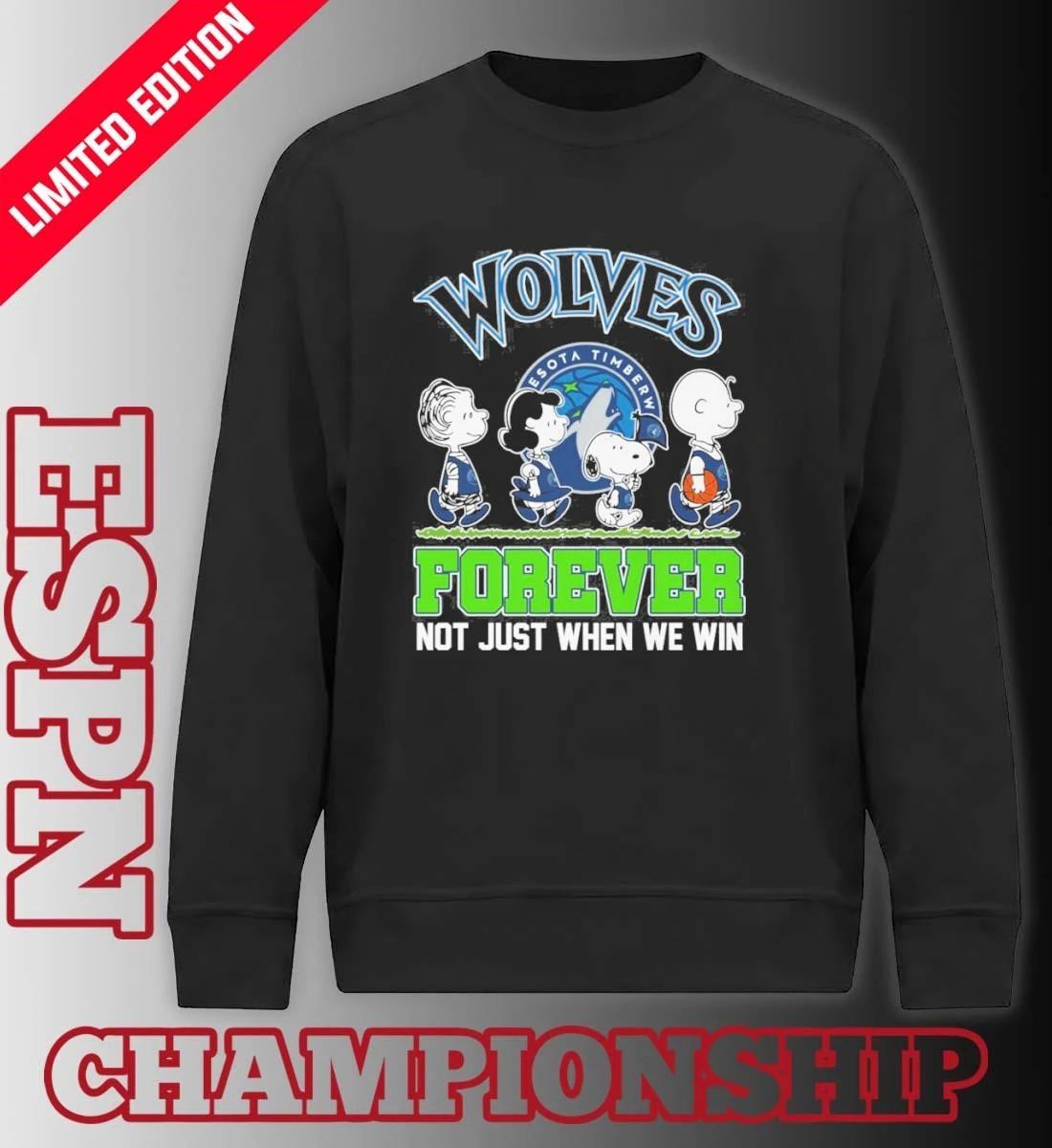 Forever The Peanuts Character X Minnesota Timberwolves Shirt
