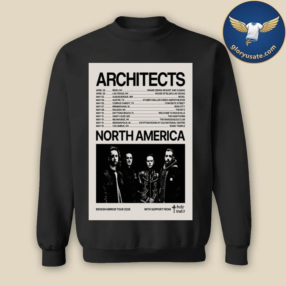 Architects Broken Mirror Tour North America 2026 Poster Shirt