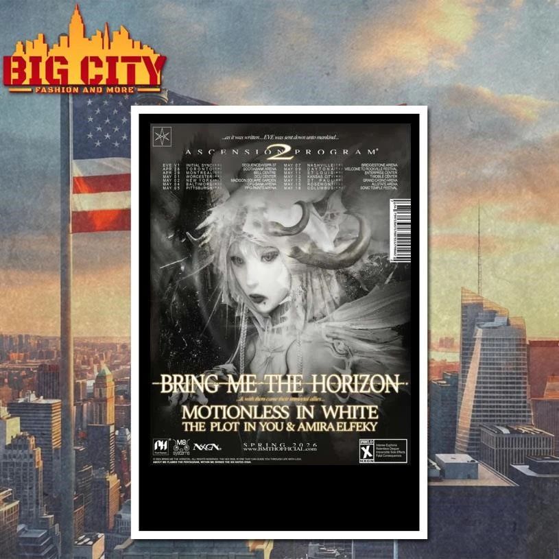 Bring Me The Horizon Ascension Program 2 North America Tour Spring 2026 Schedule Dates Home Decor Poster Shirt