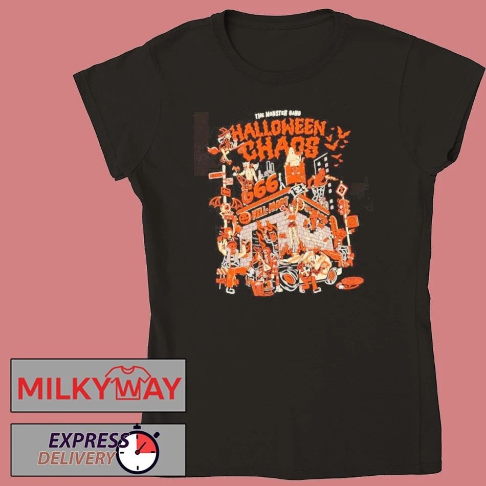 Monster Gang Halloween Chaos Playera Graphic Shirt