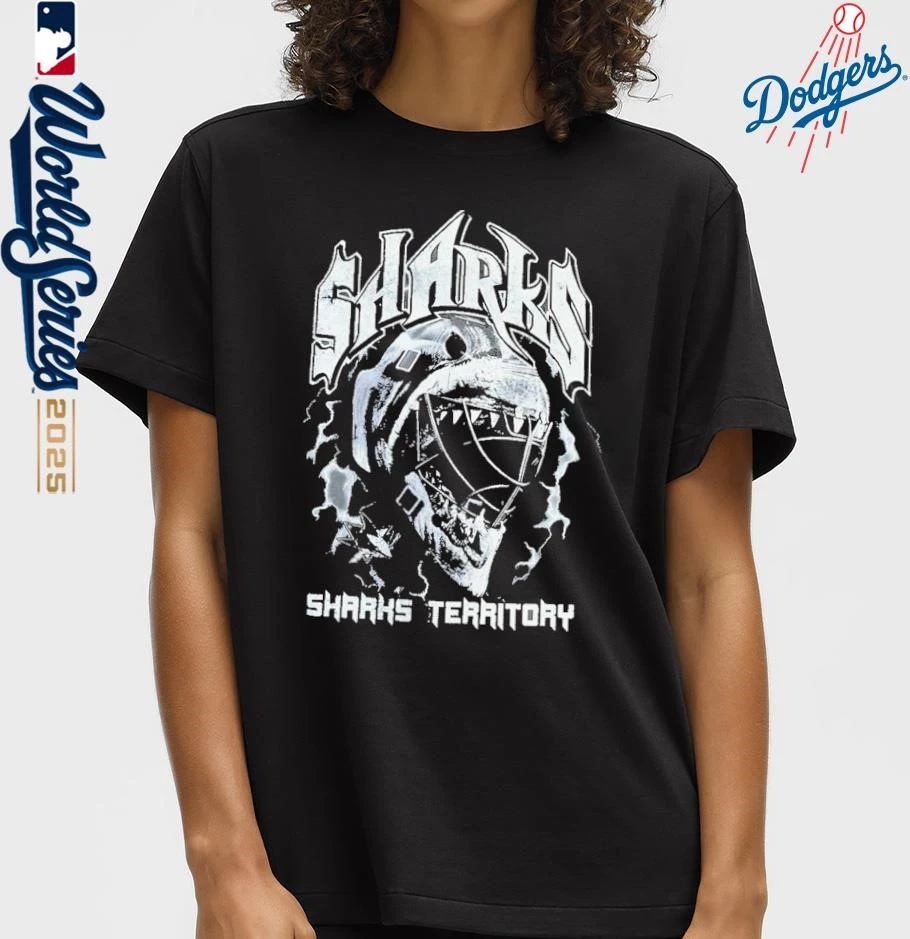 San Jose Sharks The Wild Collective Helmet Band T-Shirt