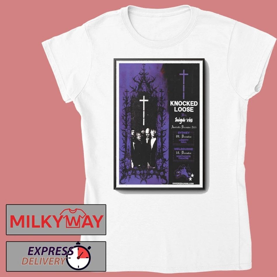 Knocked Loose & High Liberty Hall Moore Park Tour 2025 Poster shirt