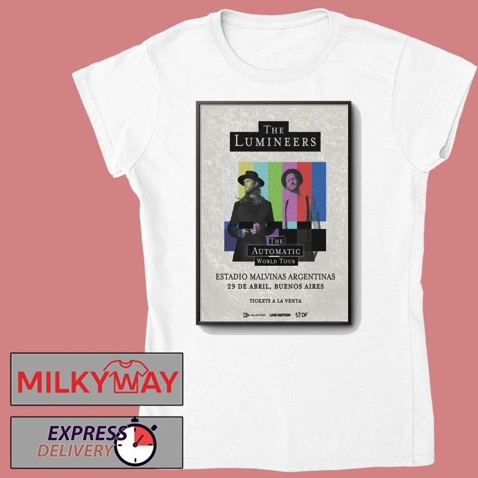 The Lumineers Poster Apr 25 & 29 2026 Argentinas Tour shirt