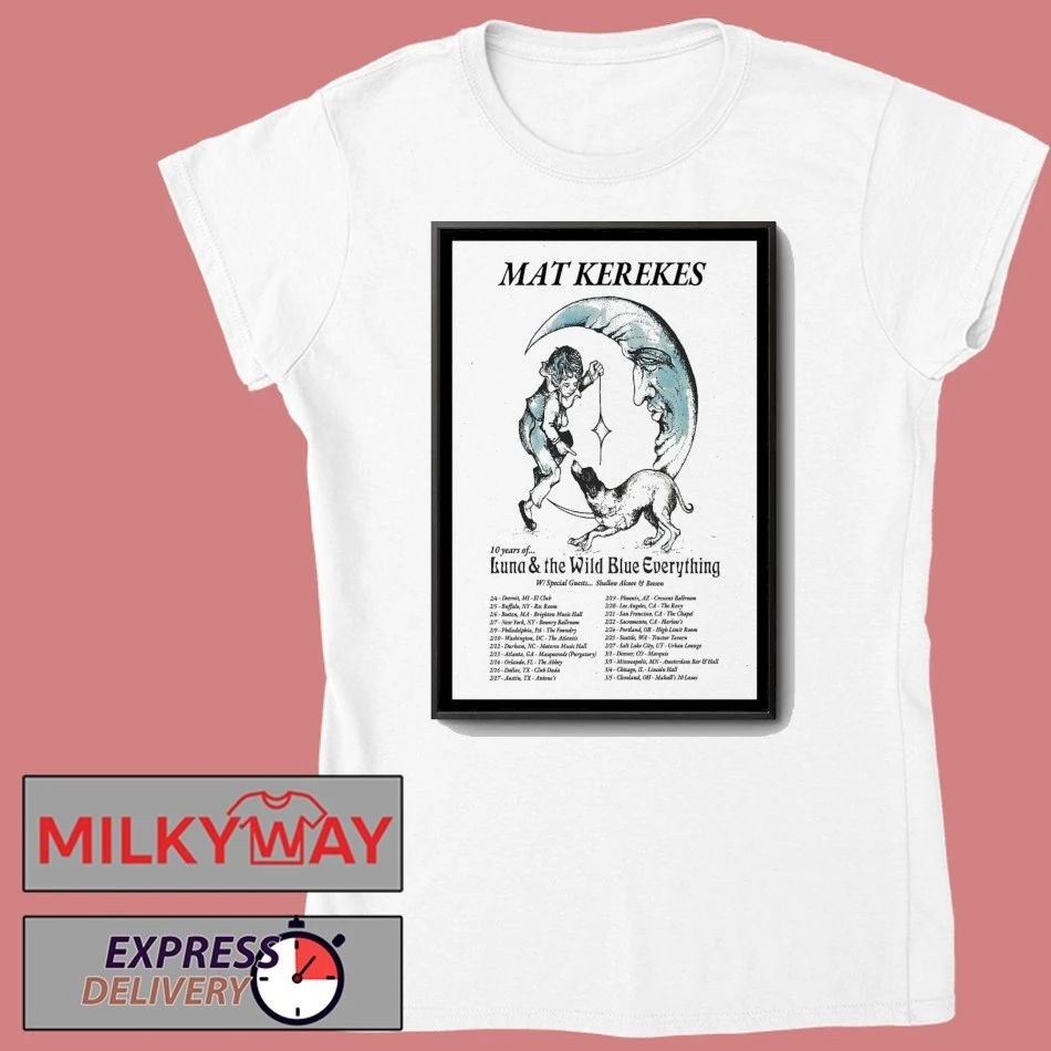 Mat Kerekes 10 Years Of Luna The Wild Blue Everything Tour 2026 Poster shirt