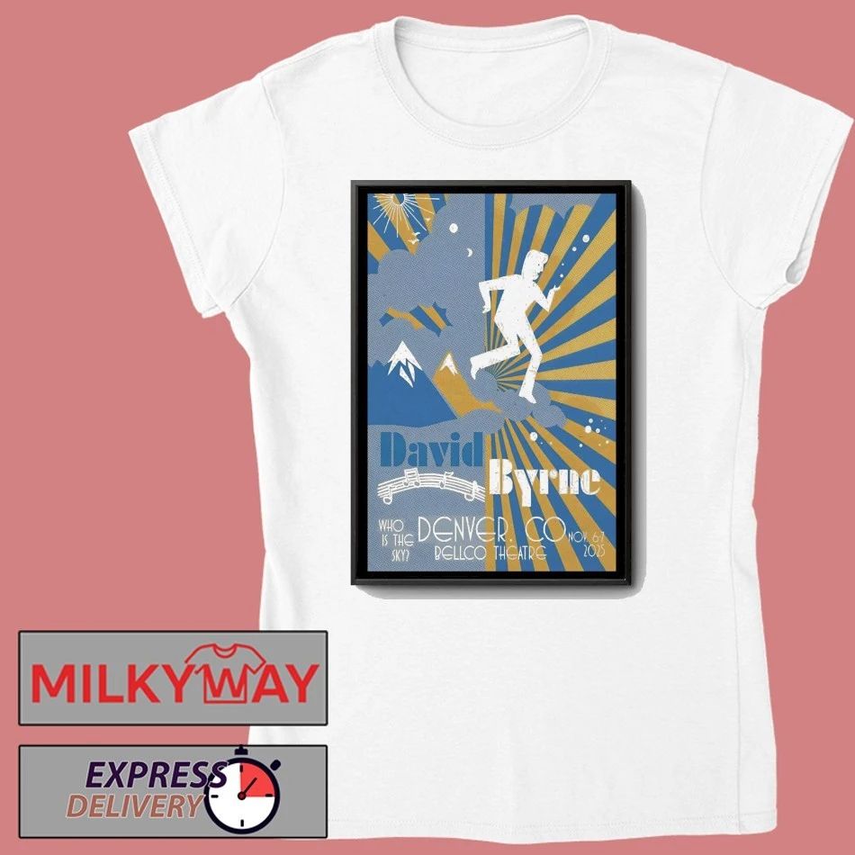 David Byrne Fall Tour 2025 Bellco Theatre Denver Poster shirt