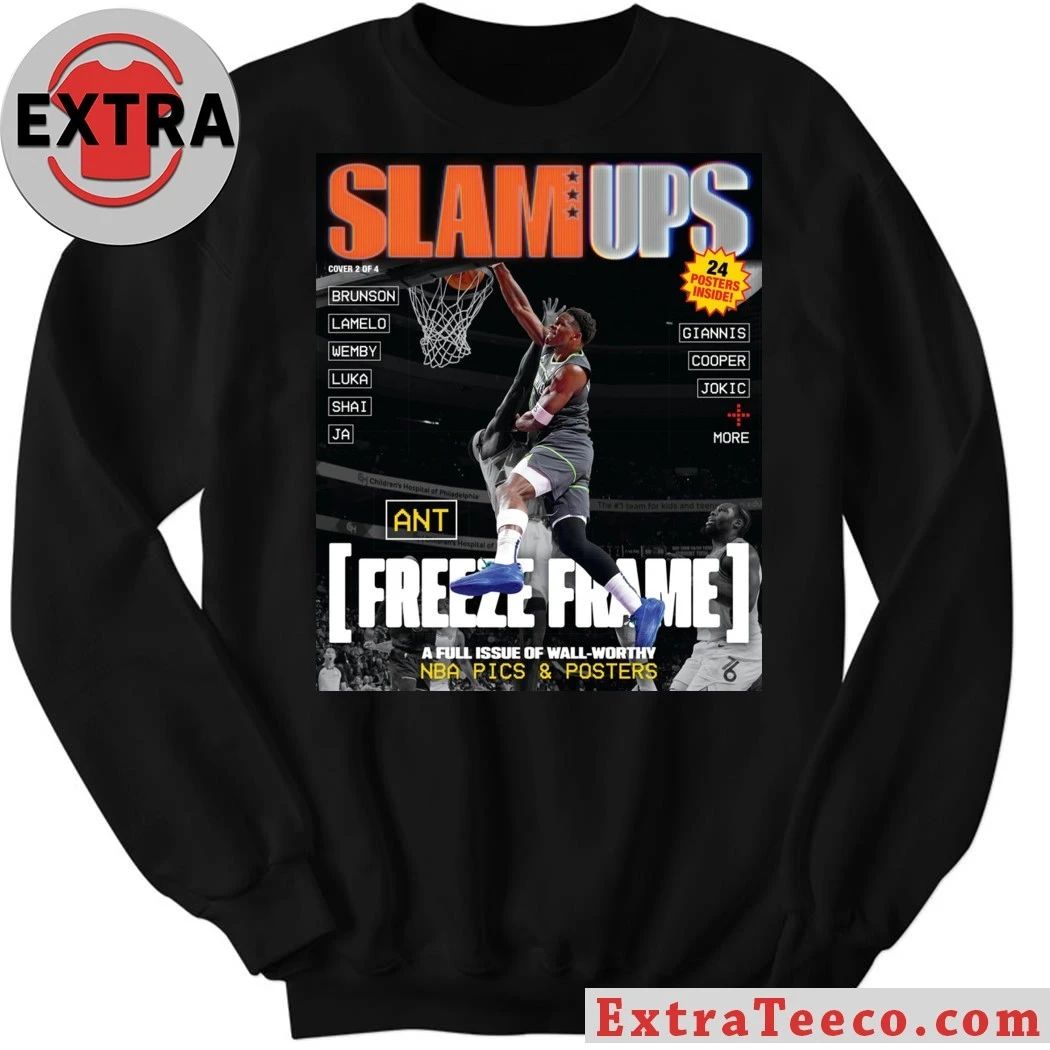Original NBA SLAMs Anthony Edwards of the Minnesota Timberwolves is attempting a dunk. T-Shirt