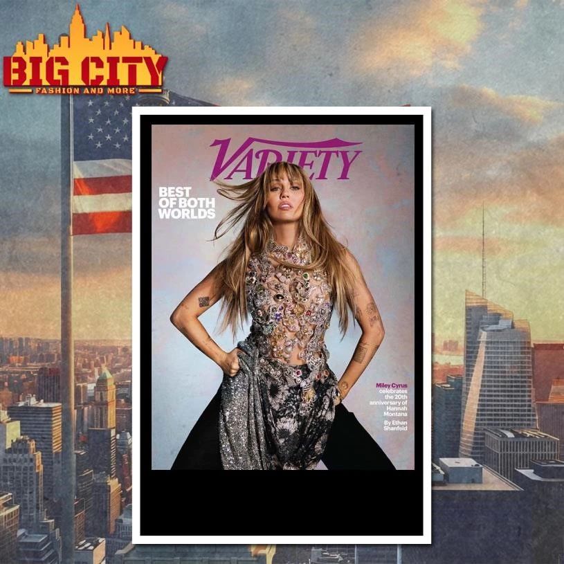Miley Cyrus Graces The Cover Of Variety Magazine Best Of Both Worlds Celebrates The 20th Anniversary Of Hannah Montana Poster Shirt