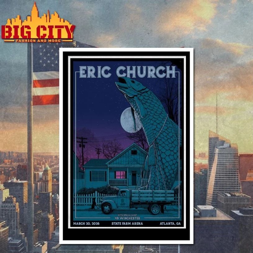 Mar 20 2026 Eric Church Atlanta, GA Poster T-shirt