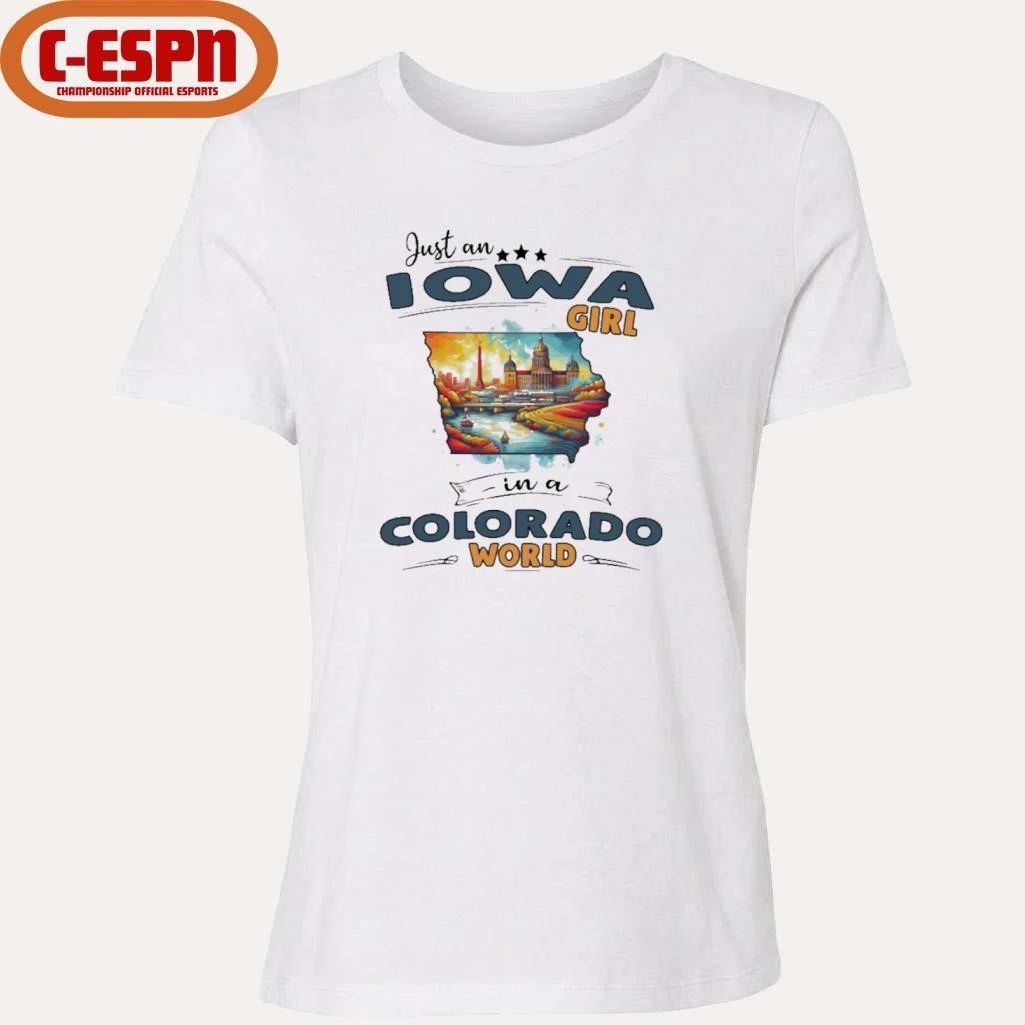 Just An Iowa Girl In A Colorado World Retro Shirt