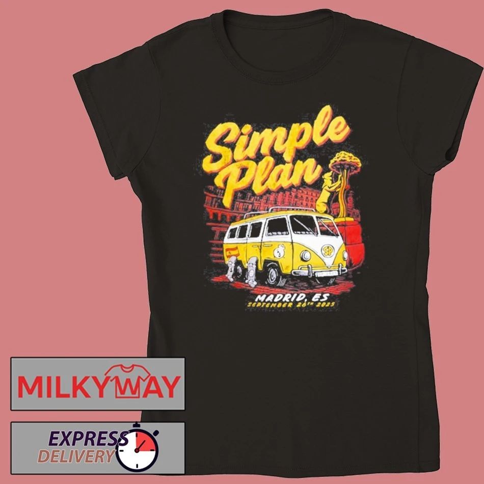 Simple Plan Madrid, Spain 2025 Event T-Shirt