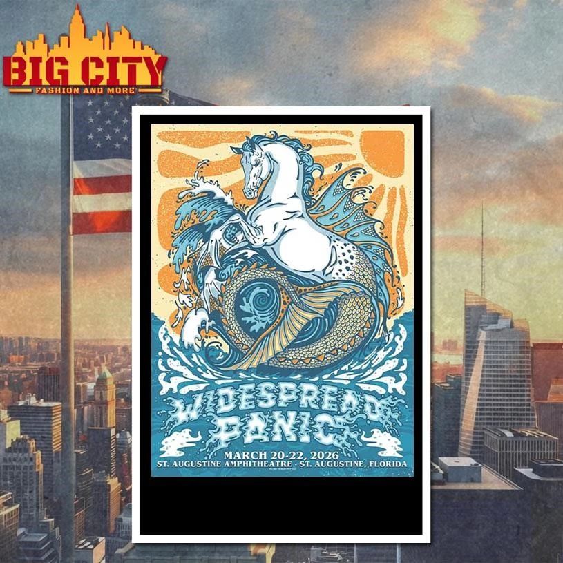 Widespread Panic St Augustine Florida 2026 Event Poster Shirt