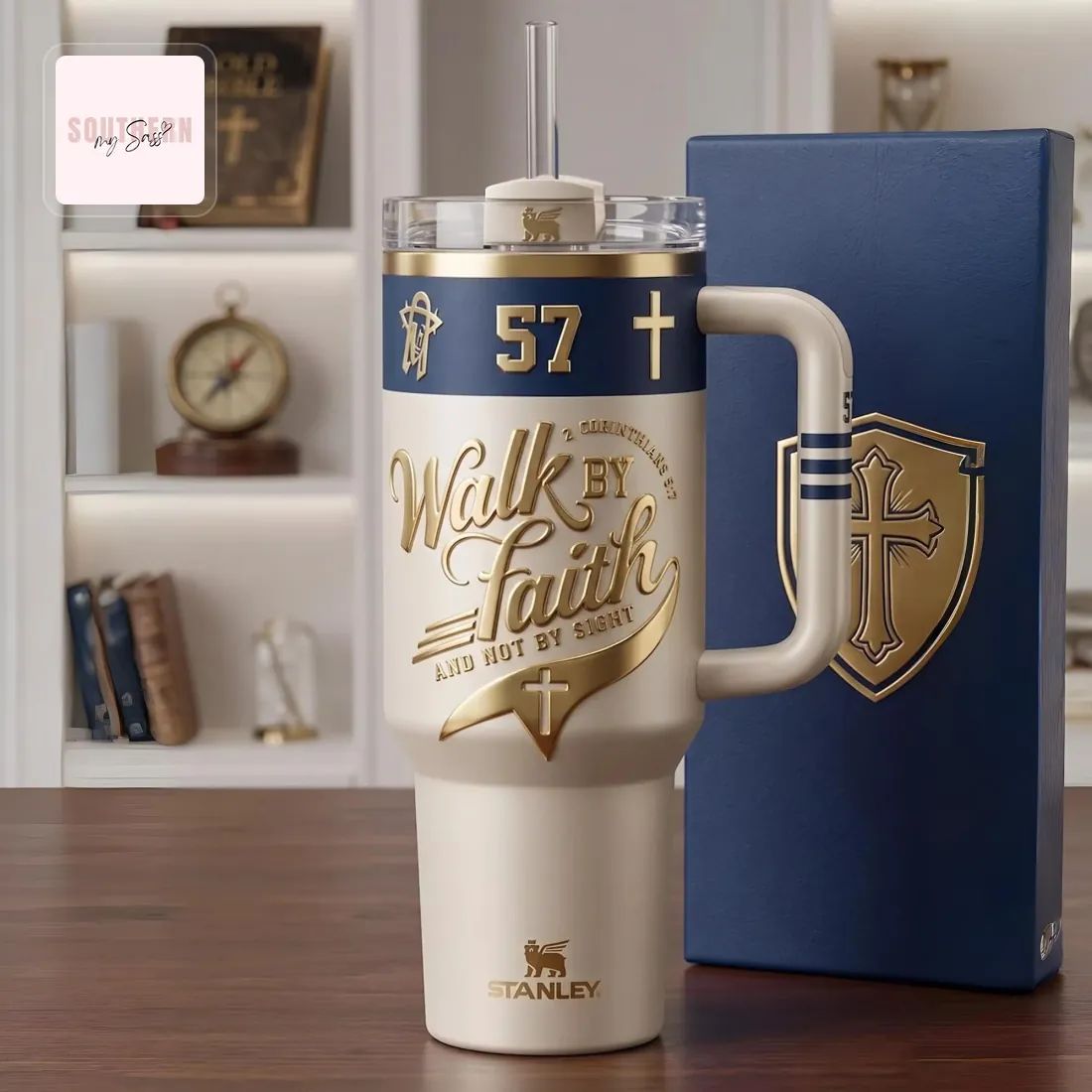 Stanley “Walk by Faith” 2 Corinthians 5:7 Scripture Insulated Handled Tumbler