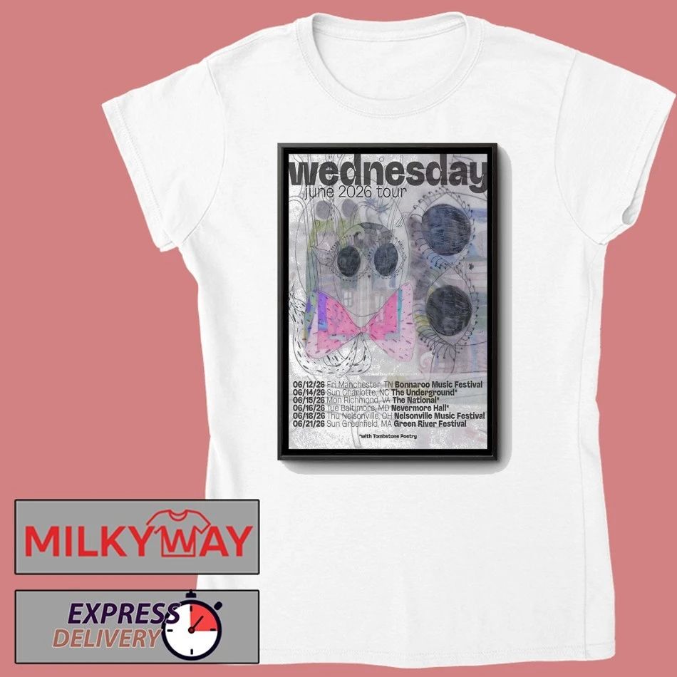 Wednesday Tour June 2026 Poster shirt