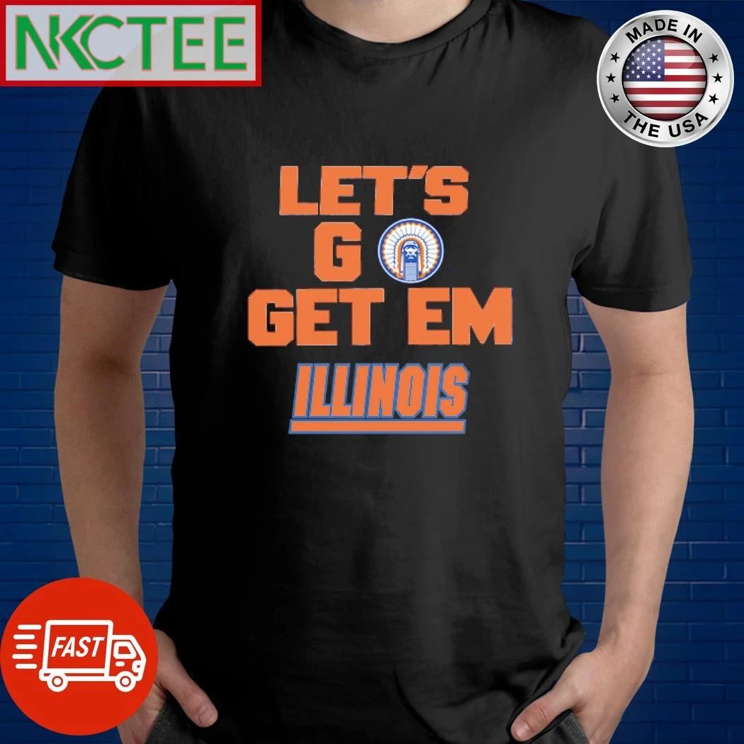 NKCtees Illinois Fighting Illini Let go get em shirt