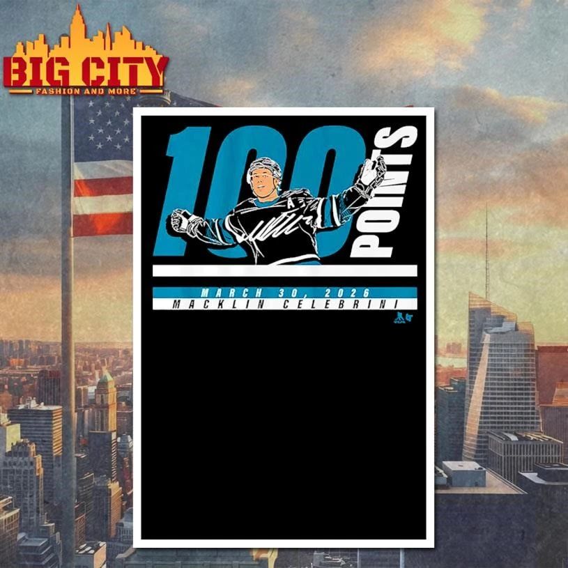 Macklin Celebrini 100 Points Signature Memory Shirt