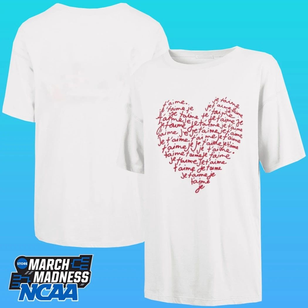 Kirsten Mcduffie Je T’aime Heart Shirt