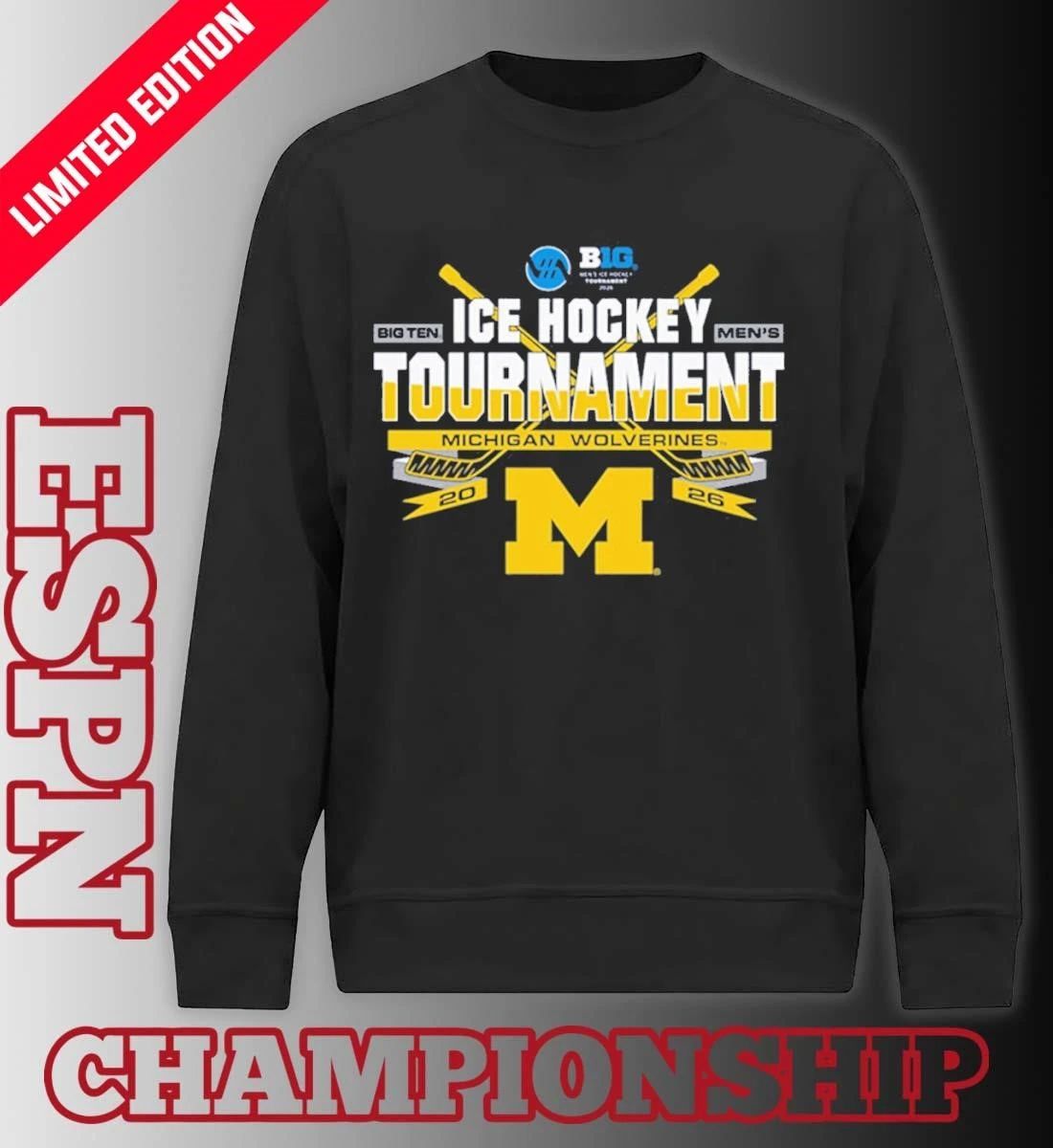 Michigan Wolverines 2026 Big Ten Hockey Championship Participant shirt