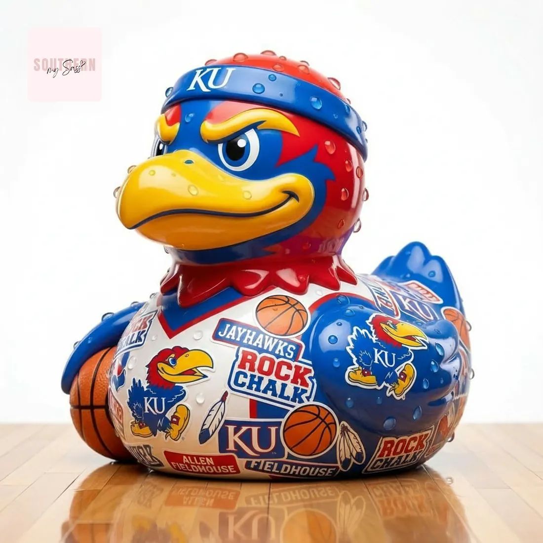 Kansas Jayhawks Basketball Rock Chalk Collector Rubber Duck