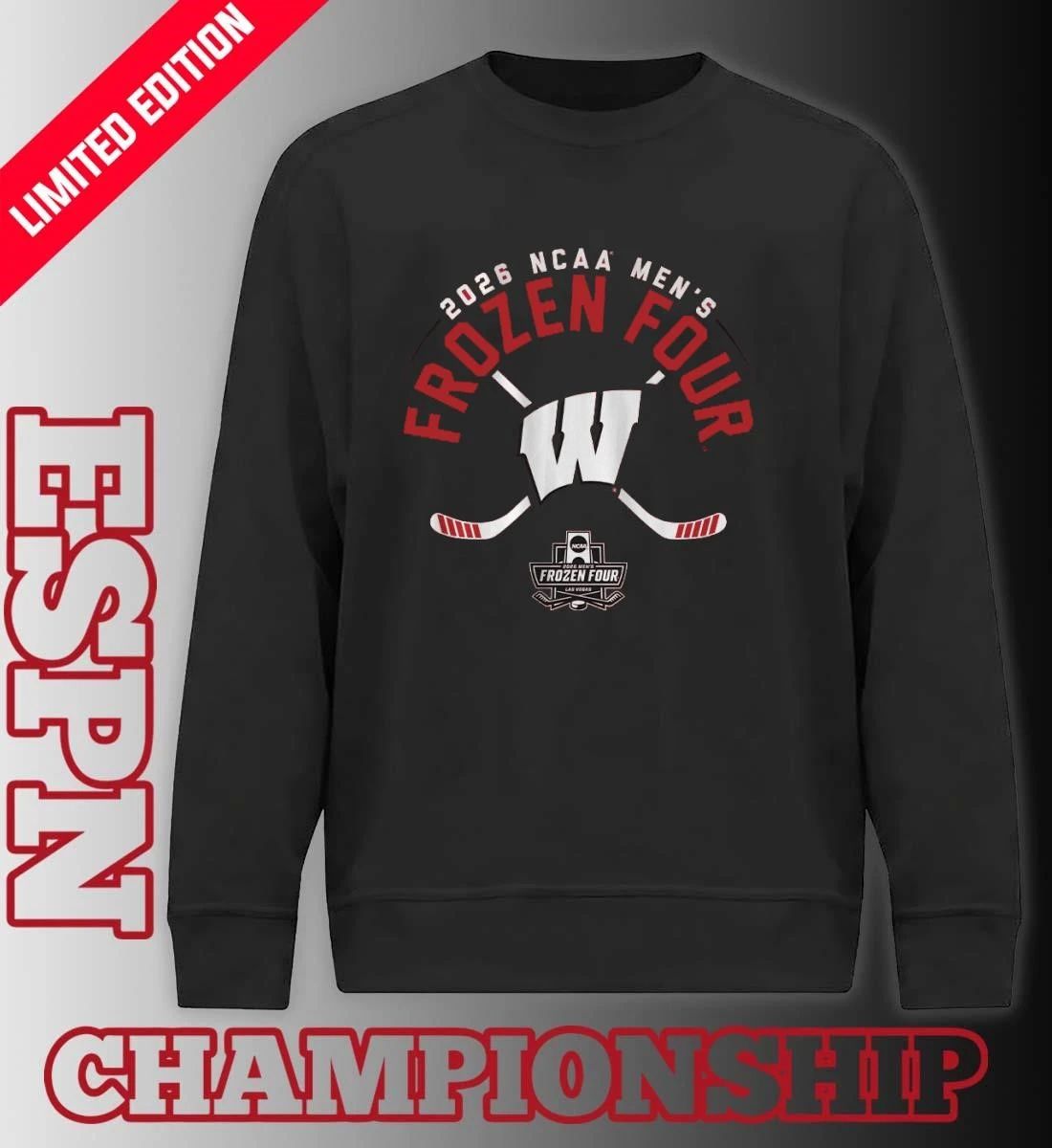 Wisconsin Men’s Hockey 2026 Frozen Four Bound Shirt