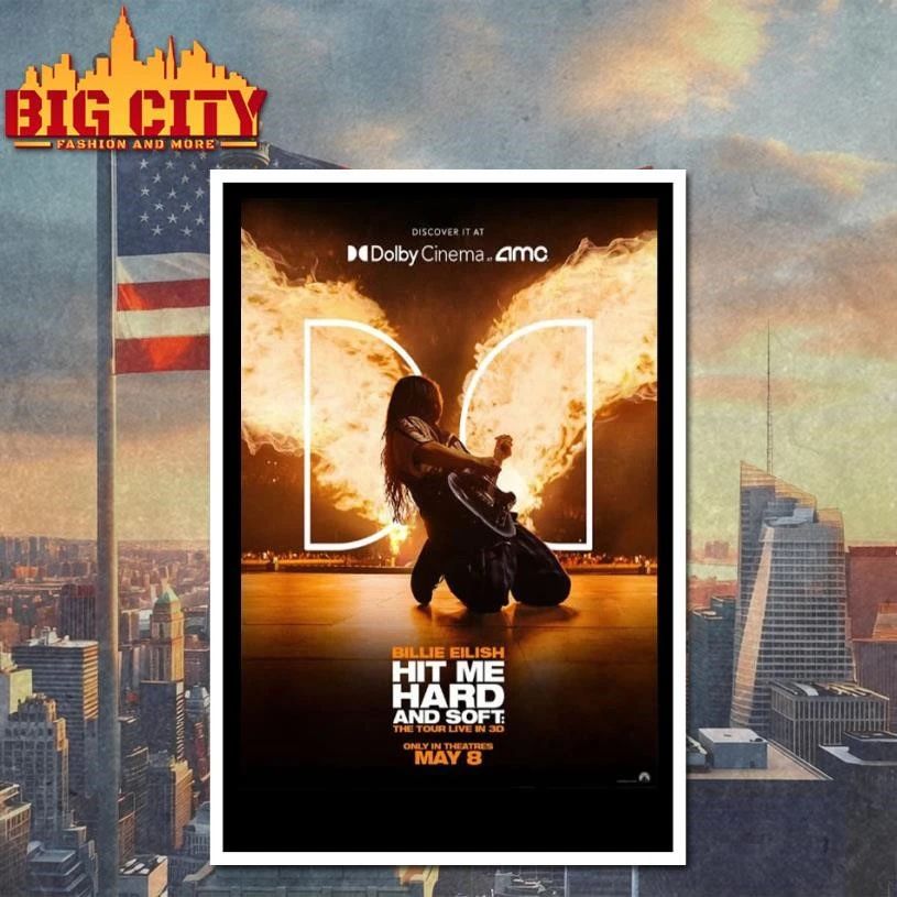 Billie Eilish Hit Me Hard And Soft The Tour Live In 3D Only In Theaters May 8 2026 Poster Shirt
