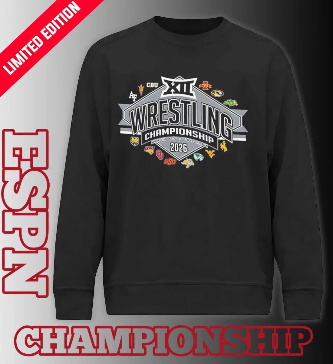 2026 Big 12 Wrestling Championships Team Logo shirt