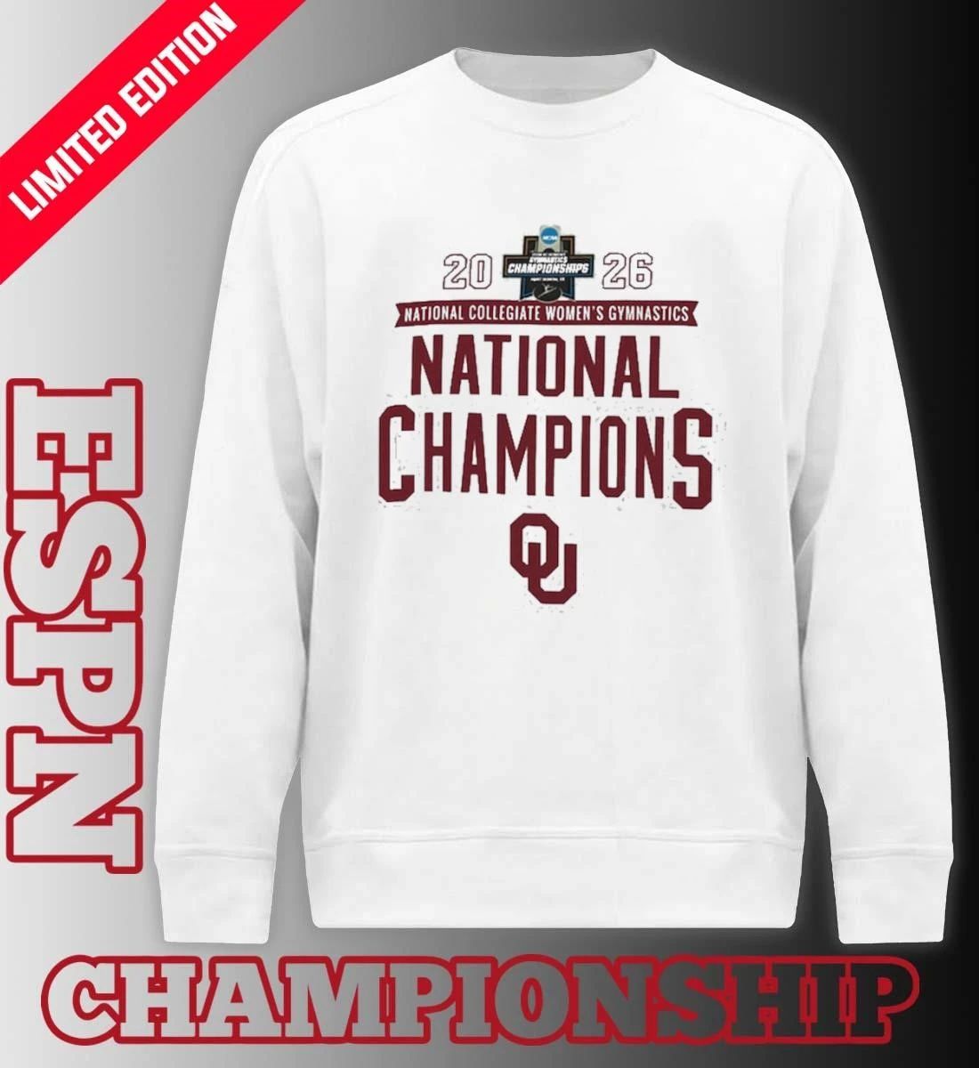 Oklahoma Sooners 2026 NCAA Women’s Gymnastics National Champions Official T-Shirt