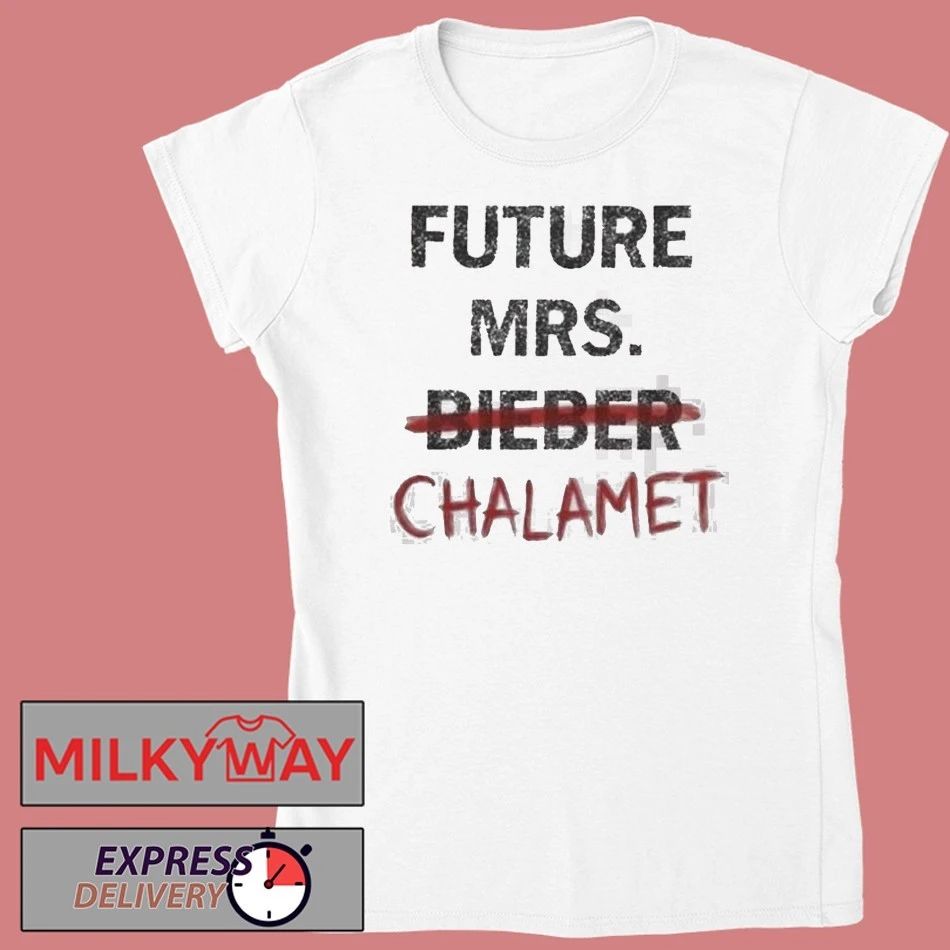 Kylie Jenner Coachella 2026 Future Mrs Bieber Chalamet shirt