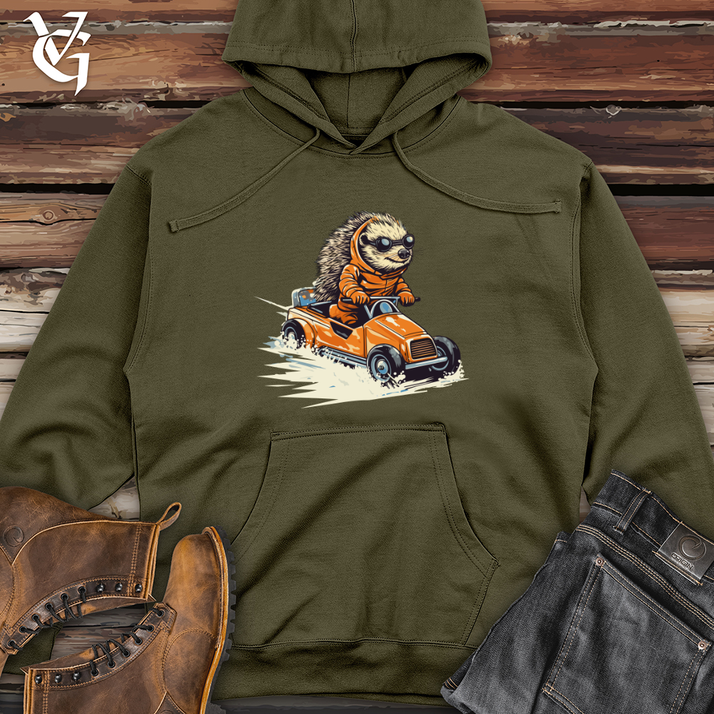 Hedgehog Racing Roadster Midweight Hooded Sweatshirt