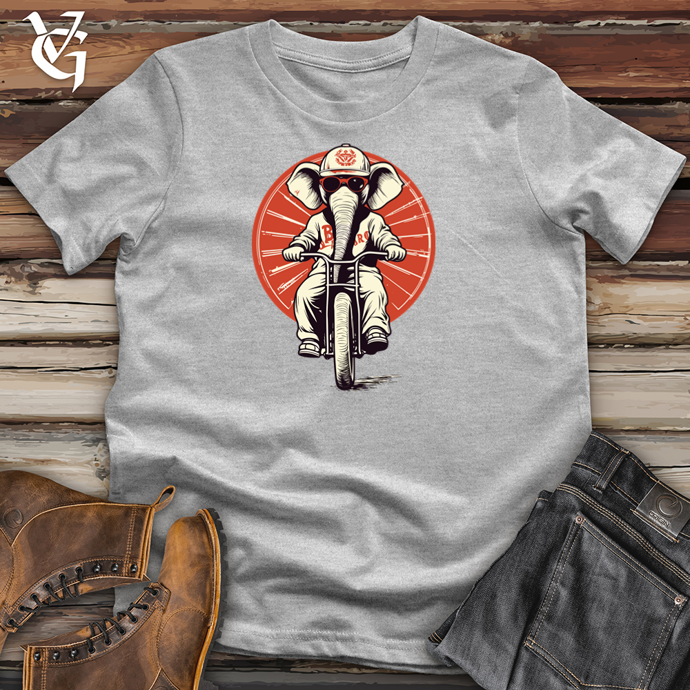 Retro Cycle Elephant Cotton Tee