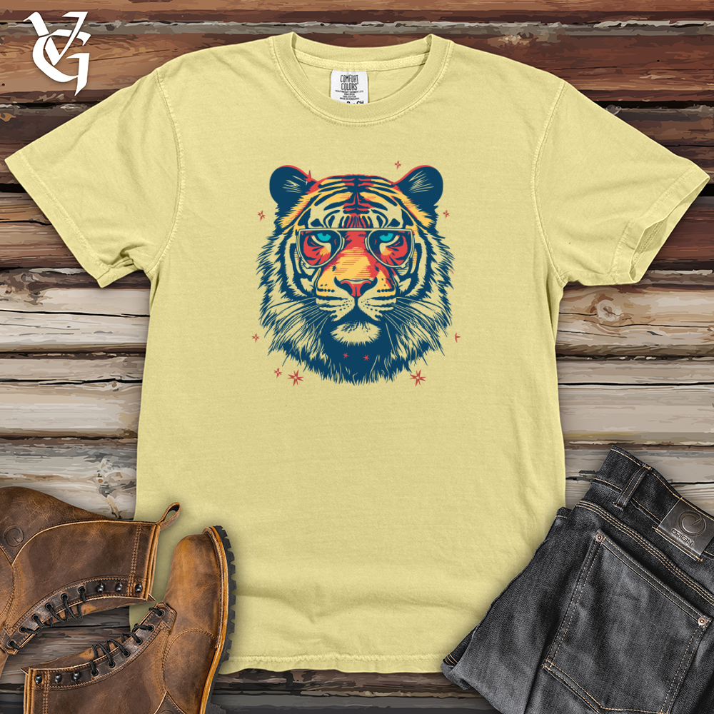 Retro Cosmic Shades Tiger Heavy Cotton Comfort Colors Tee