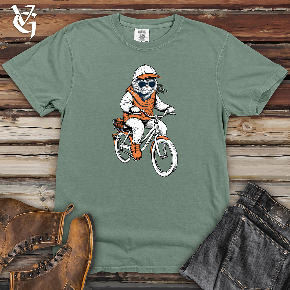 Retro Cycling Cat Heavy Cotton Comfort Colors Tee