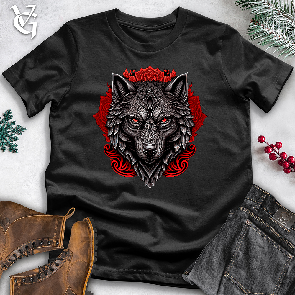 Red Flower Wolf Cotton Tee