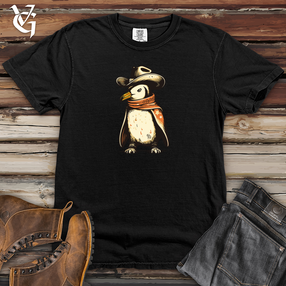 Retro Cowboy Penguin 01 Heavy Cotton Comfort Colors Tee