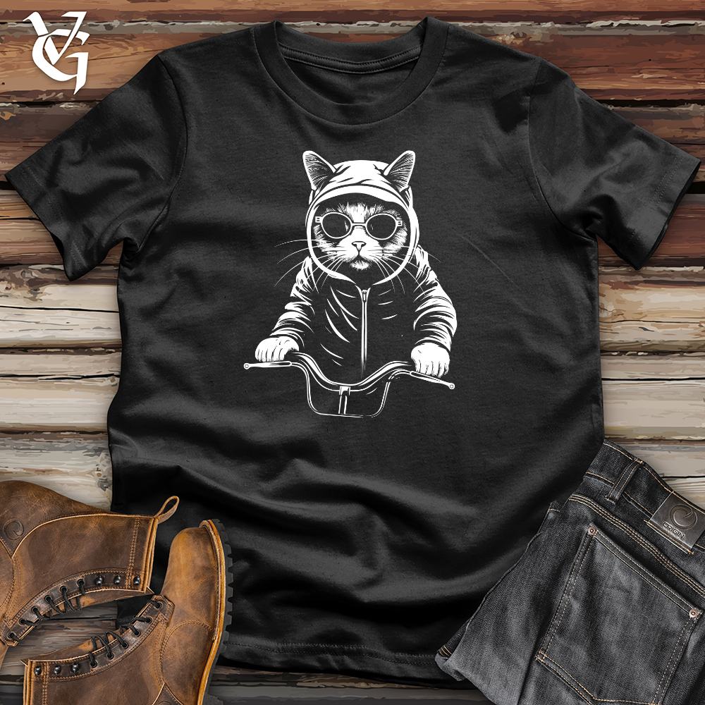 Retro Cycle Cat Cotton Tee