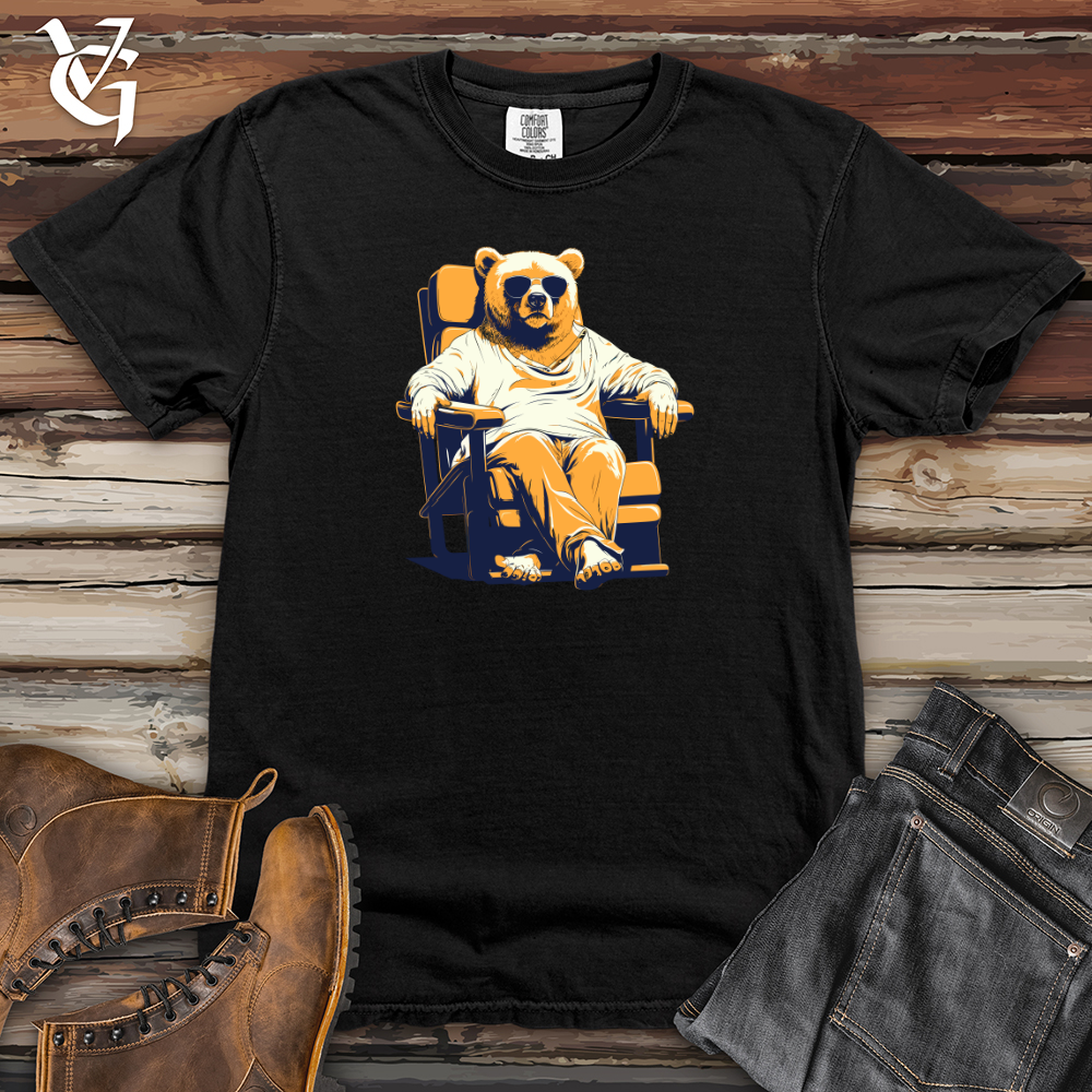 Retro Lounging Bear 01 Heavy Cotton Comfort Colors Tee
