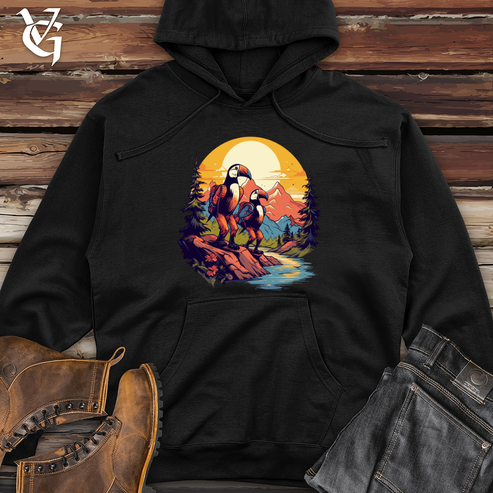 Toucans Hiking Adventure Midweight Hooded Sweatshirt