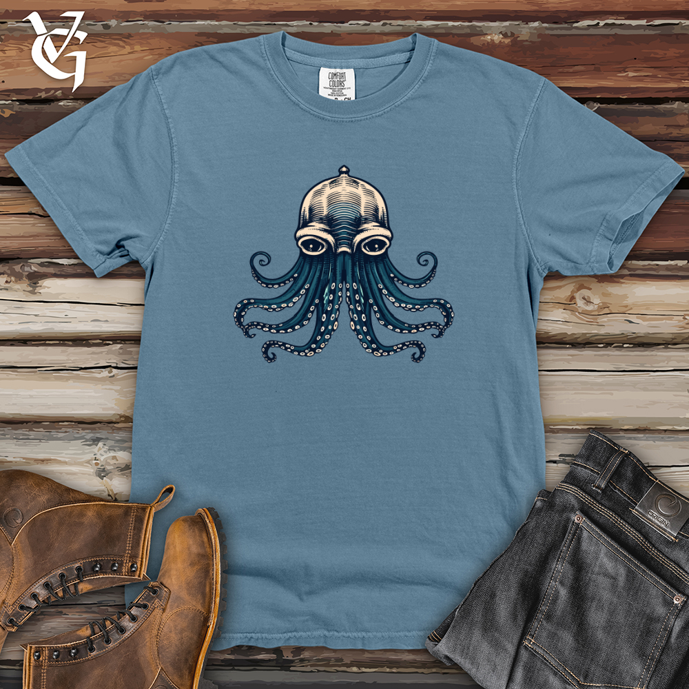 Retro Aqua Tentacles Heavy Cotton Comfort Colors Tee