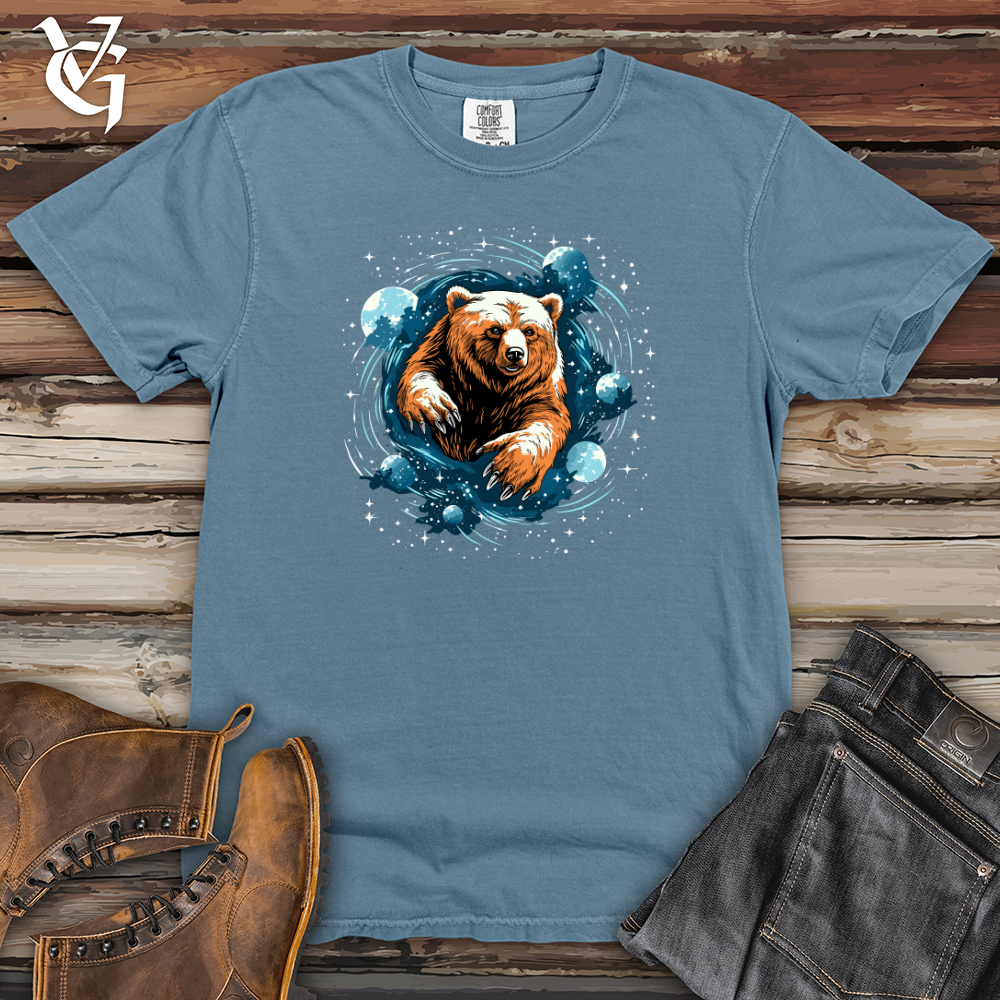 Retro Cosmic Flight Bear Heavy Cotton Comfort Colors Tee