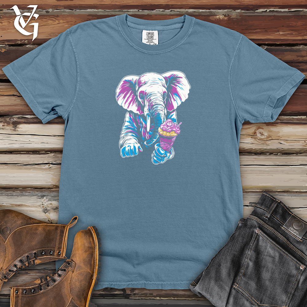 Retro Cosmic Ice Cream Elephant Heavy Cotton Comfort Colors Tee
