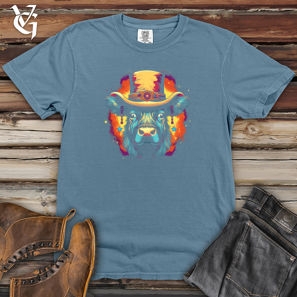 Retro Cosmic Top Hat Buffalo Heavy Cotton Comfort Colors Tee
