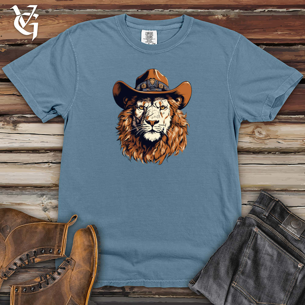 Retro Cowboy Lion 01 Heavy Cotton Comfort Colors Tee