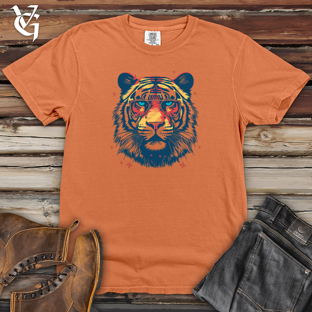Retro Cosmic Shades Tiger Heavy Cotton Comfort Colors Tee