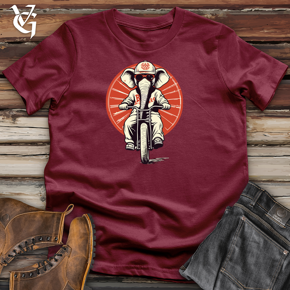 Retro Cycle Elephant Cotton Tee