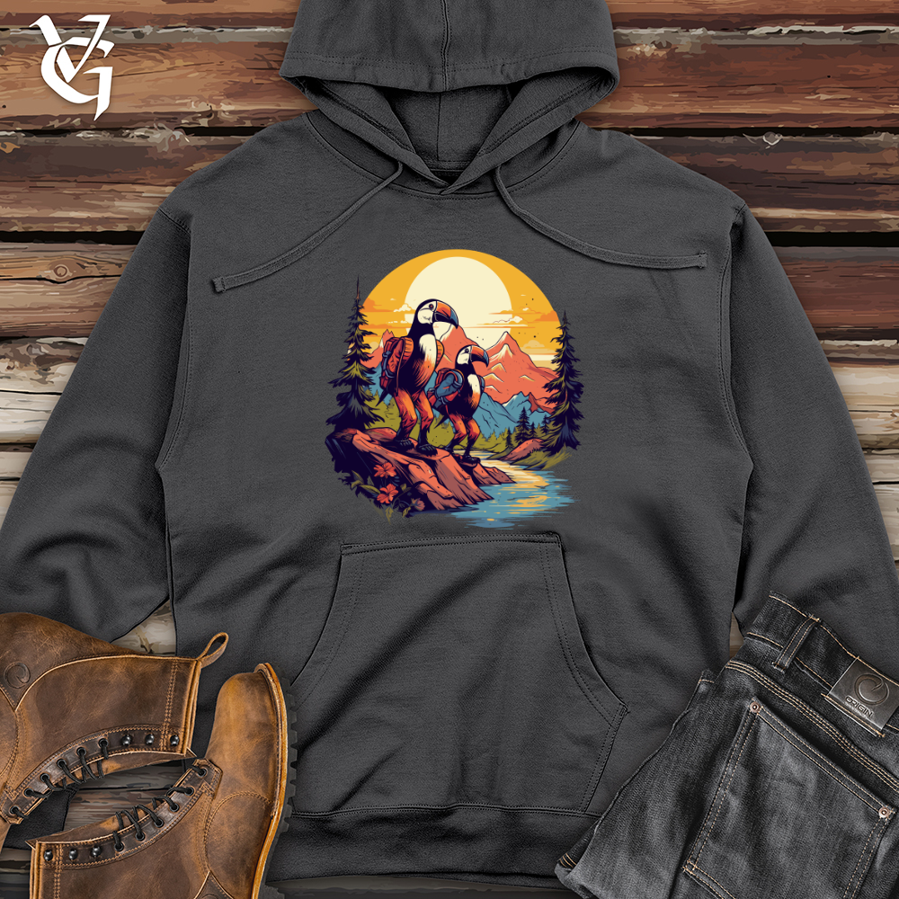 Toucans Hiking Adventure Midweight Hooded Sweatshirt