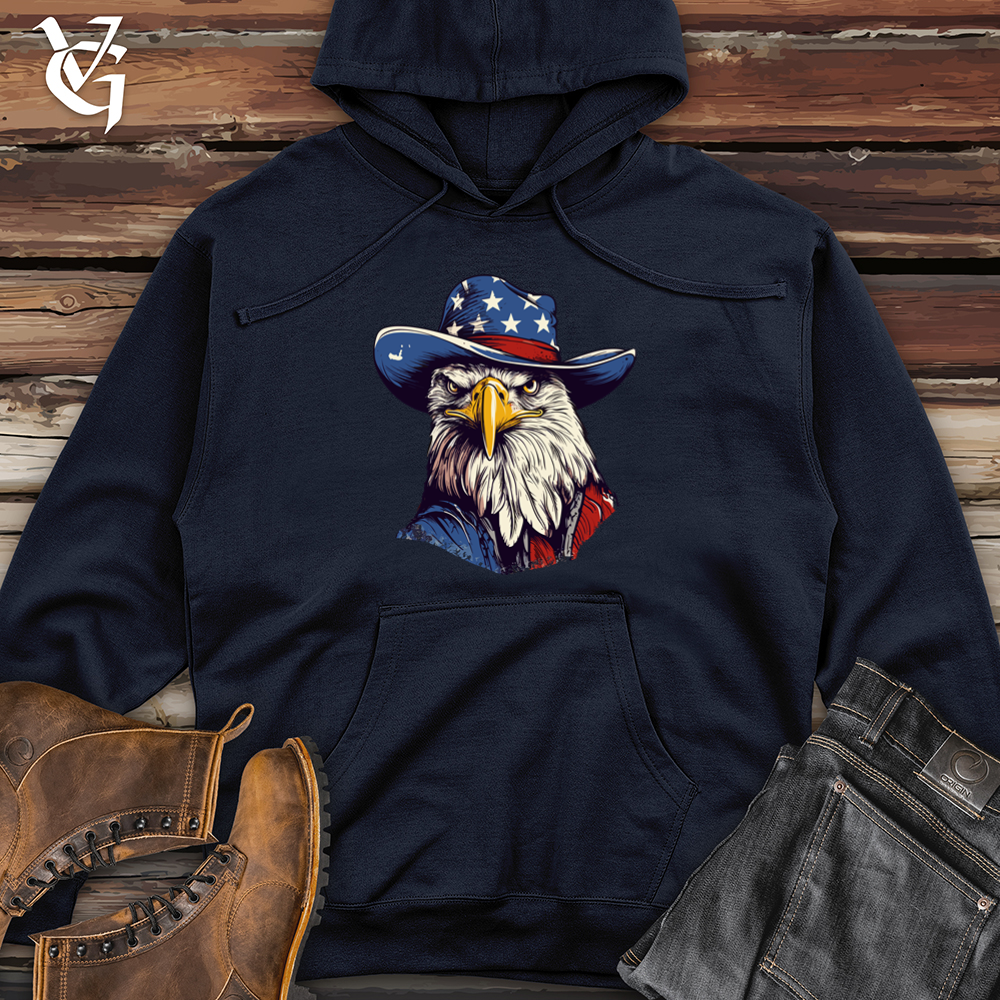 Eagle Skyline Rodeo Cowboy Cap Midweight Hooded Sweatshirt