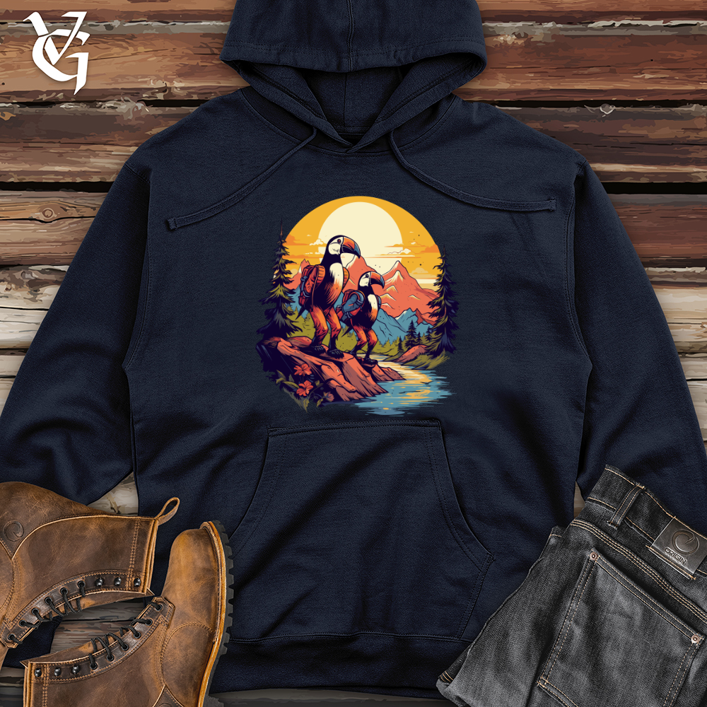 Toucans Hiking Adventure Midweight Hooded Sweatshirt