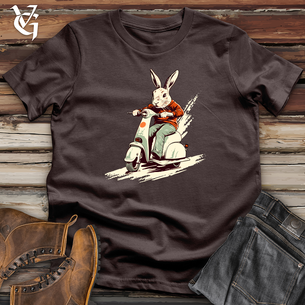 Retro Scooting Rabbit Softstyle Tee